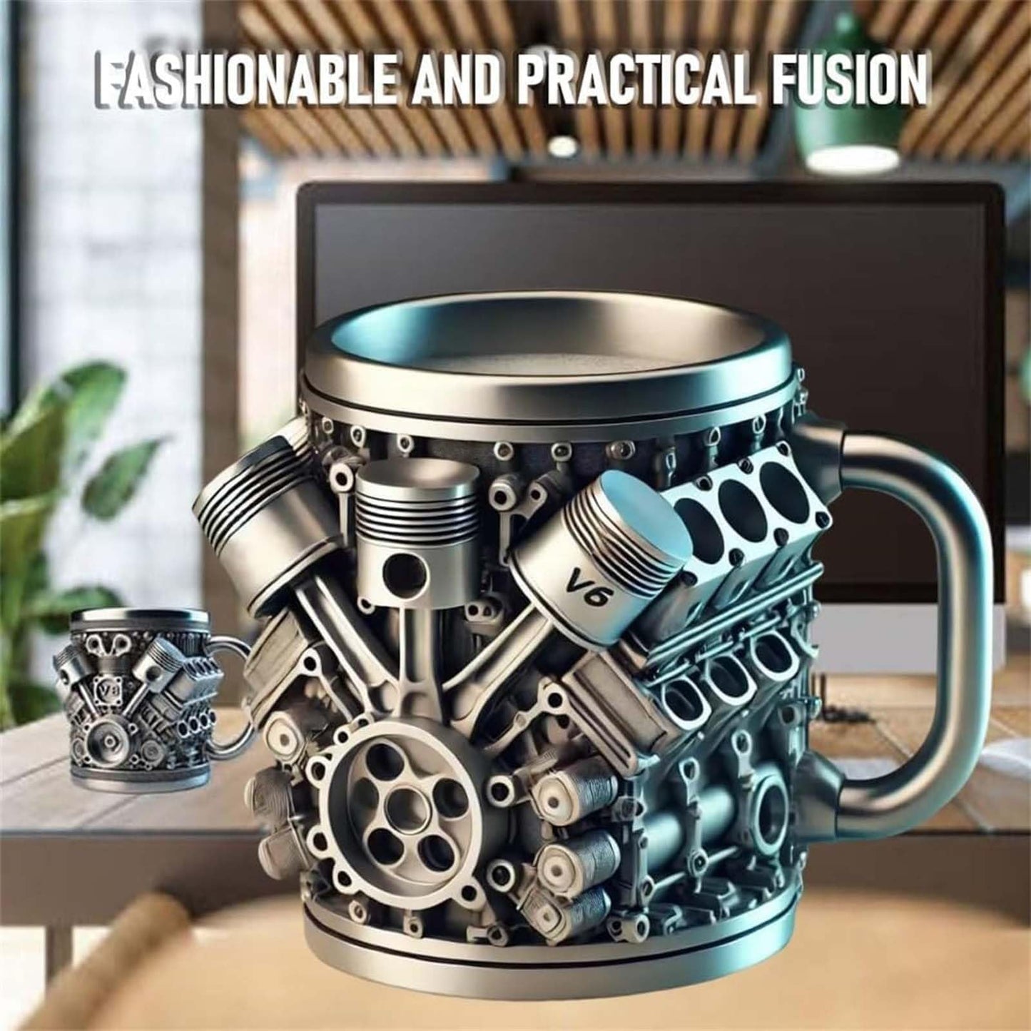 š„Handcrafted 3D Coffee Cup ā Inspired by V8 & V6 Engines