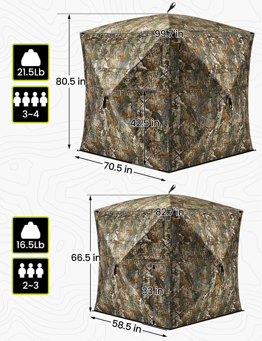 270° See-Through Hunting Blind (Camouflage)