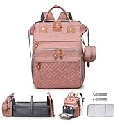 All-in-One Diaper Backpack with Built-in Changing Station & Bassinet