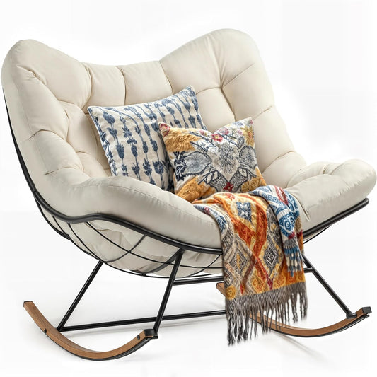 Holixo™Oversized Rocking Papasan Chair