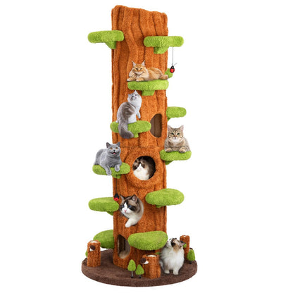 🔥Tall Multifunctional Cat Tree with Private Condos for Indoor