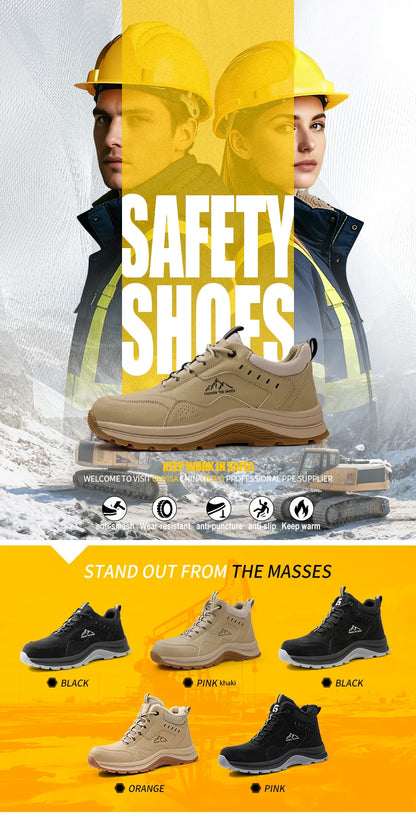 Casual Tan Work Boots | Steel Toe