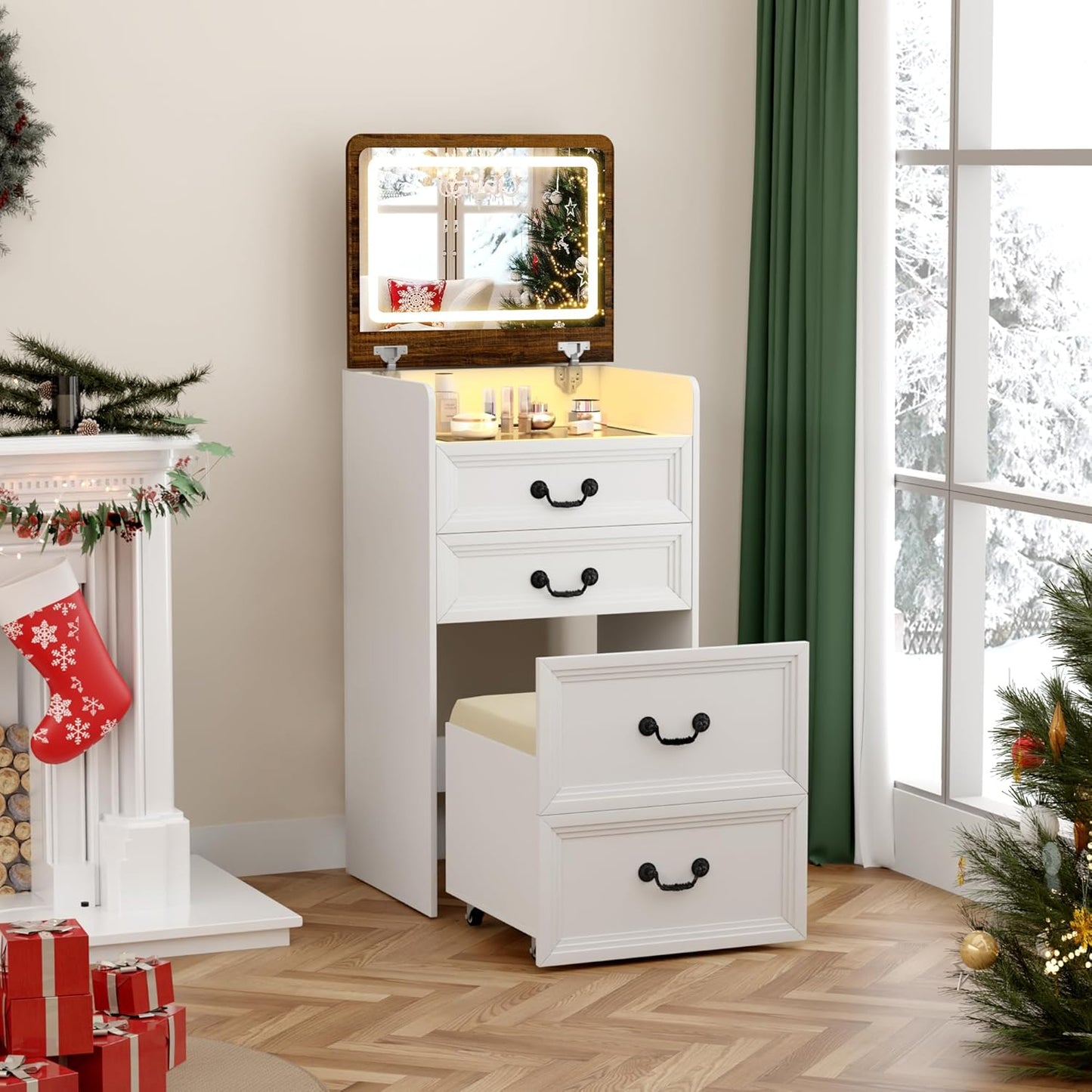 Holixo™3-in-1 Makeup Vanity Desk