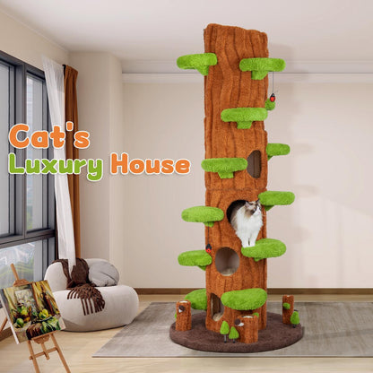 🔥Tall Multifunctional Cat Tree with Private Condos for Indoor
