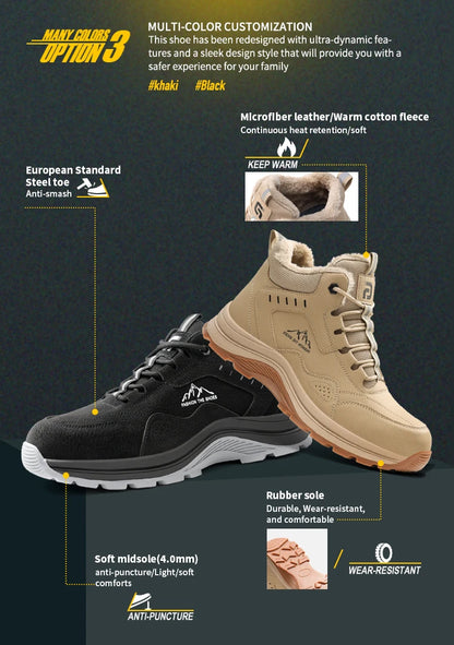 Casual Tan Work Boots | Steel Toe