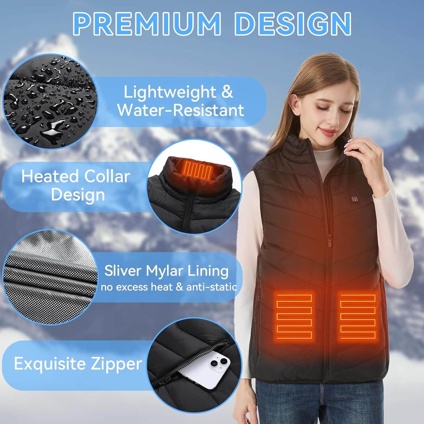 Unisex Smart USB Heated Vest