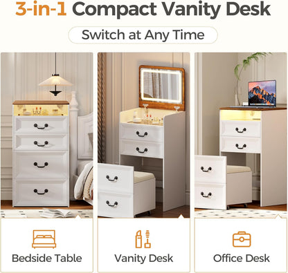 Holixo™3-in-1 Makeup Vanity Desk