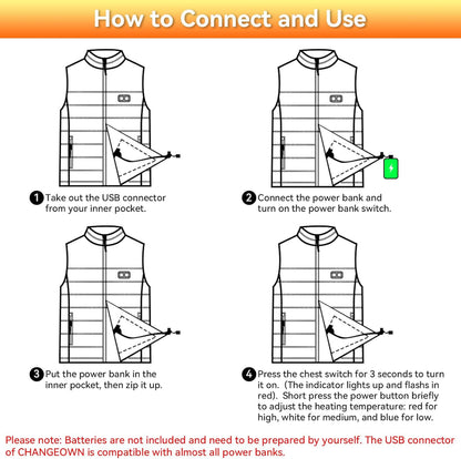 Unisex Smart USB Heated Vest