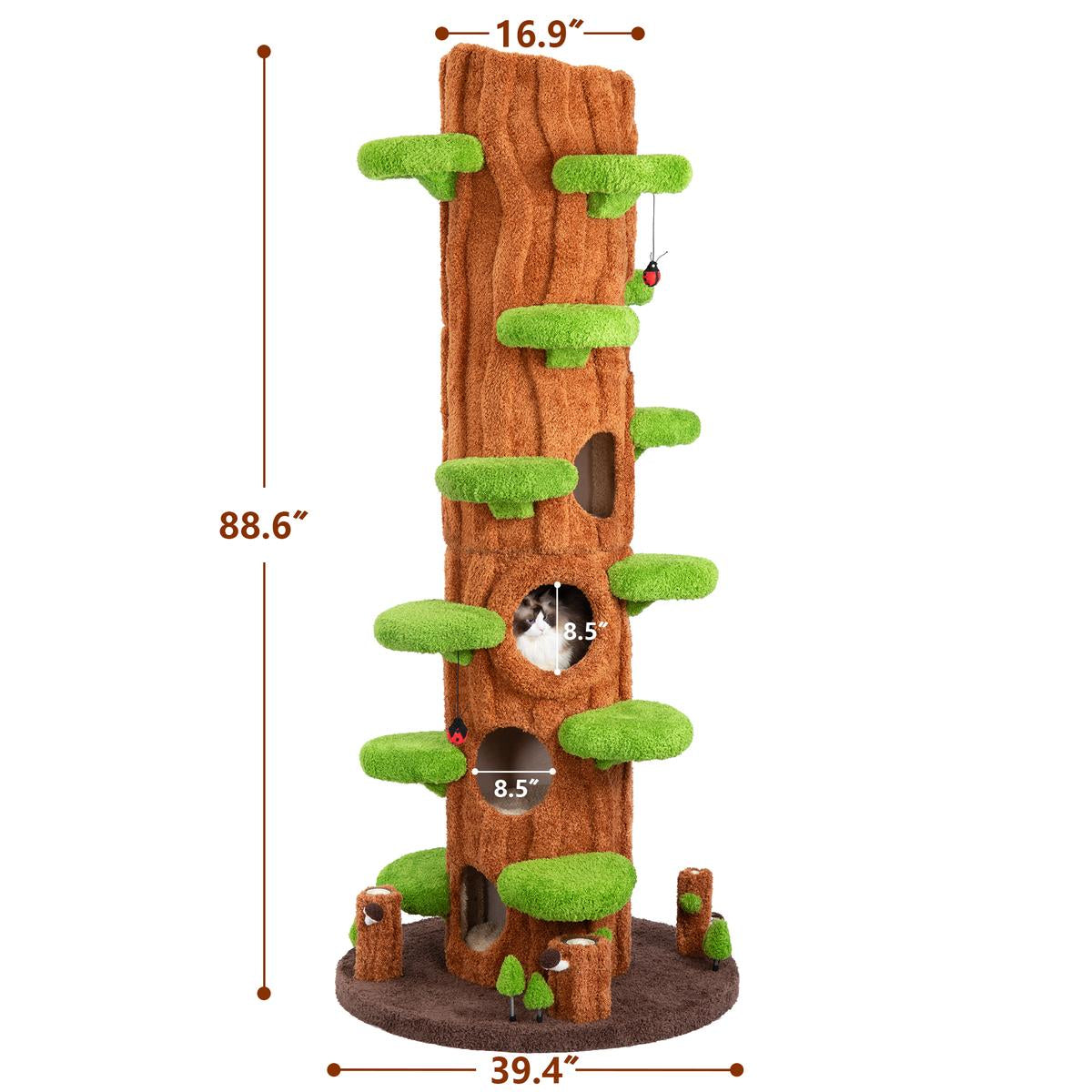 🔥Tall Multifunctional Cat Tree with Private Condos for Indoor
