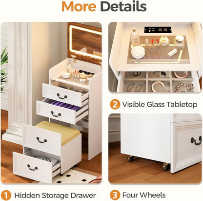 Holixo™3-in-1 Makeup Vanity Desk