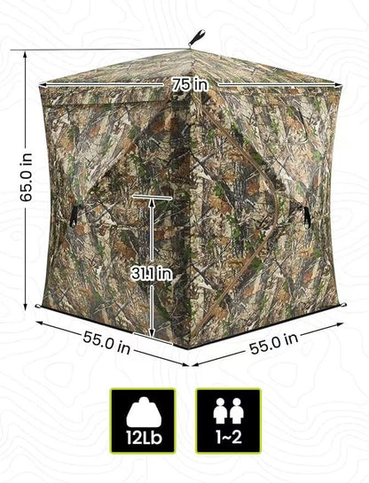 270° See-Through Hunting Blind (Camouflage)