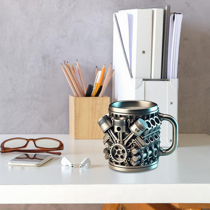 🔥Handcrafted 3D Coffee Cup – Inspired by V8 & V6 Engines