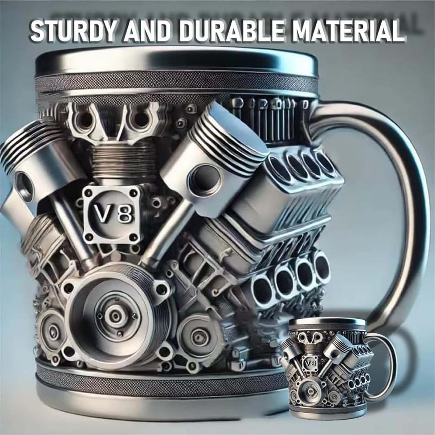 🔥Handcrafted 3D Coffee Cup – Inspired by V8 & V6 Engines