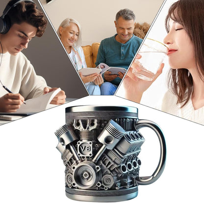 🔥Handcrafted 3D Coffee Cup – Inspired by V8 & V6 Engines