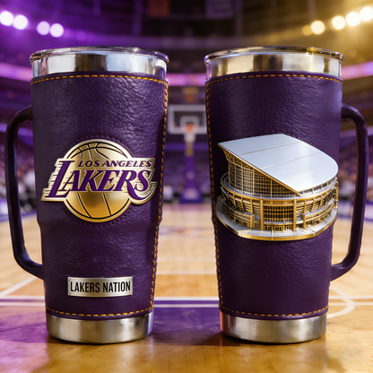L.A. Hoops Heritage Premium Leather Tumbler - Stadium Edition 🏀🏆