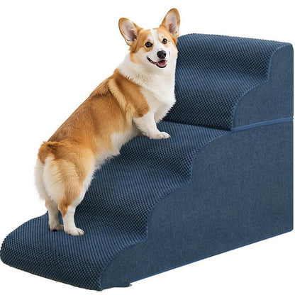 3-5 Step Non-Slip Pet Stairs Suitable for High Bed Climbing