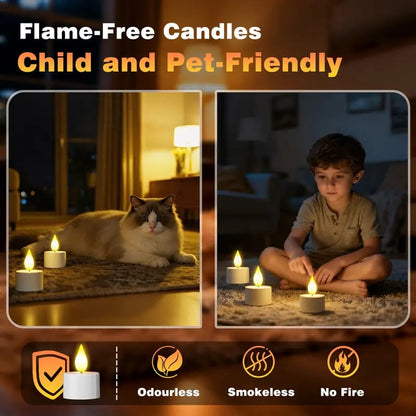🔥 The Last Tea Lights You'll Ever Need (6 Pack)— Rechargeable. Realistic & Remote-Controlled!
