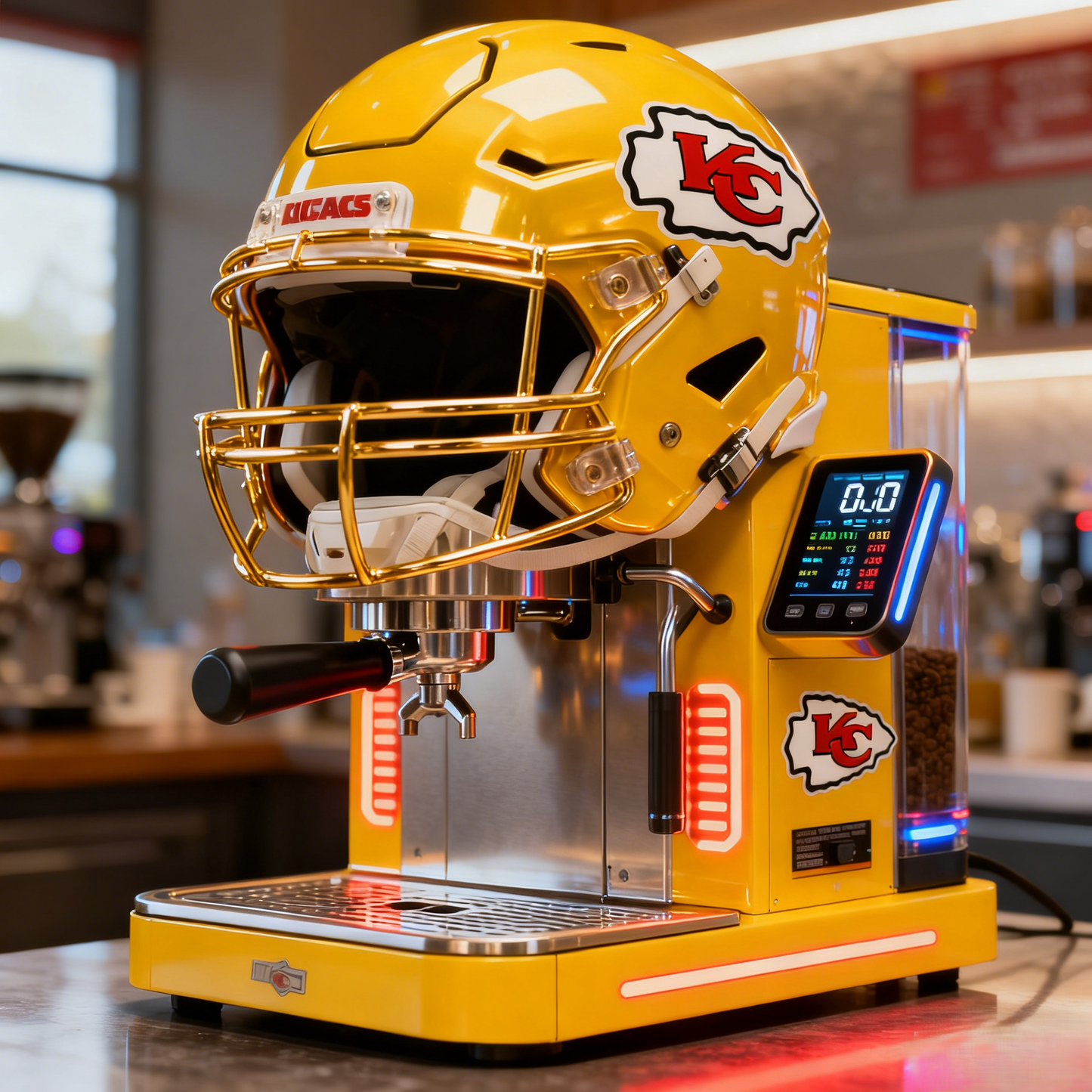 Holixo™Limited Edition 3D Helmet Espresso Machine - Professional Coffee Maker for NFL Fans