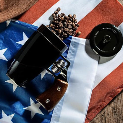 Pukomc Gun mug.Ceramic Coffee Mug.Fathers Day Dad Gifts. Birthday Gifts for Men and Women Revolver Coffee Mug for Cappuccino Latte or Hot Tea (16OZ)