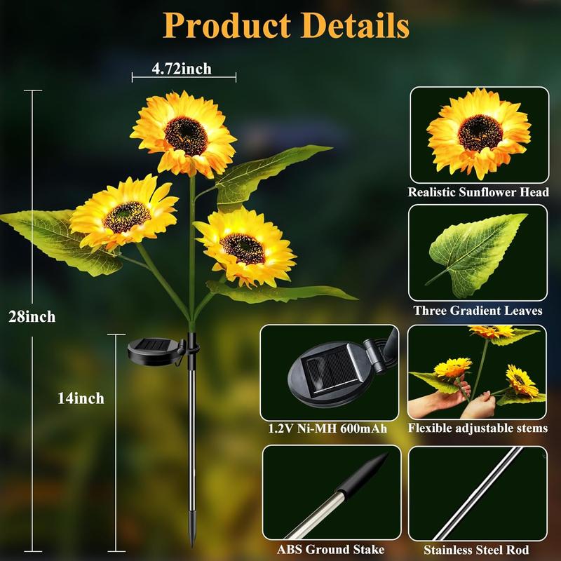 Solar LED Sunflower Garden Lights