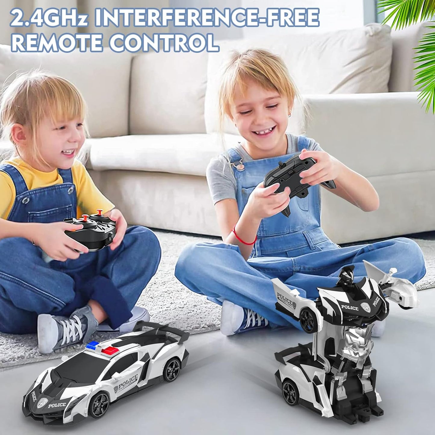 2-in-1 Remote Control Transforming Robot Car - Stunt Drift & 360° Rotation