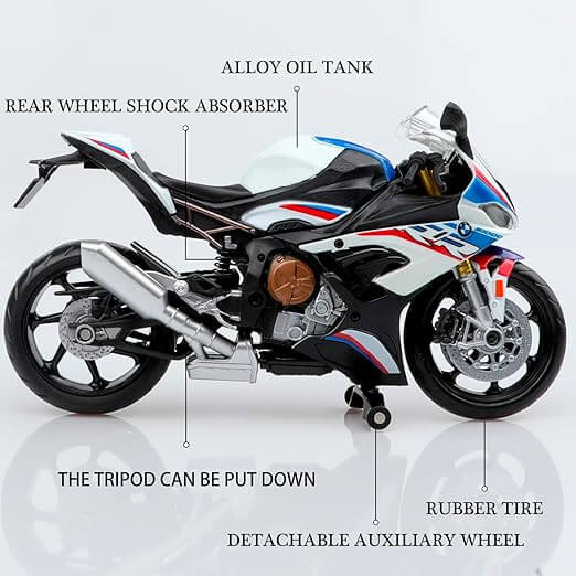 1:10 Scale Alloy Sport Racing Motorcycle Model Toy