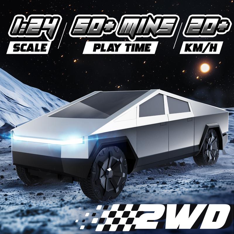 Cyber-Truck RC Pickup | 1/24 Scale Remote Control Car for Kids | Rechargeable Alloy Racing Truck Toy