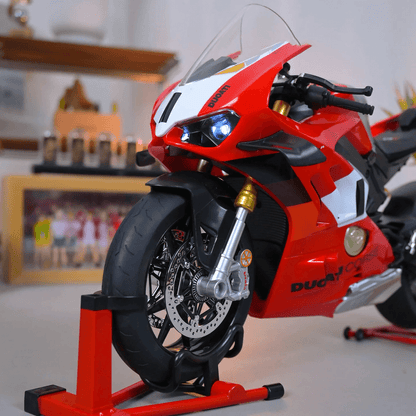 1:6 Scale Racing Motorcycle Die-Cast Model with Display Stand – Collector’s Edition