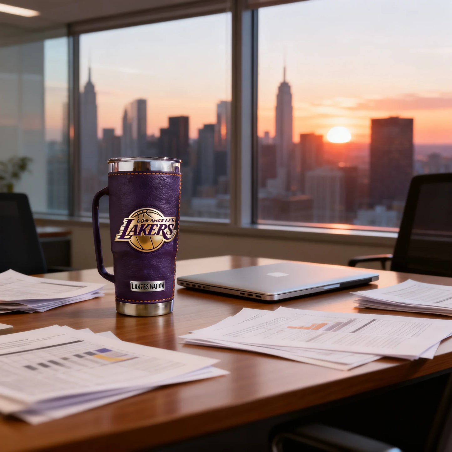 L.A. Hoops Heritage Premium Leather Tumbler - Stadium Edition 🏀🏆