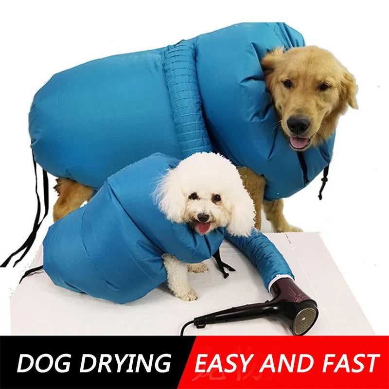 Folding Dog Dry Bag Bath Bathing Tools for Dogs Pet Hair Dryer Blow Bag Cat Drying Bag Pets Cleaning Grooming Accessories