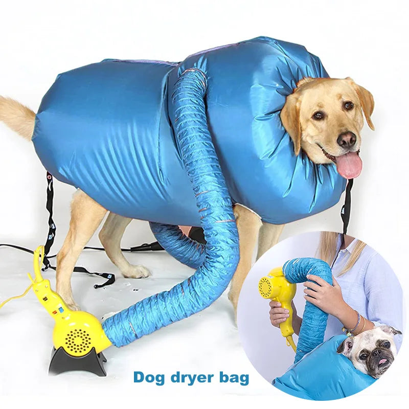 Folding Dog Dry Bag Bath Bathing Tools for Dogs Pet Hair Dryer Blow Bag Cat Drying Bag Pets Cleaning Grooming Accessories