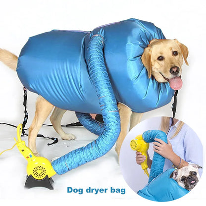 Folding Dog Dry Bag Bath Bathing Tools for Dogs Pet Hair Dryer Blow Bag Cat Drying Bag Pets Cleaning Grooming Accessories