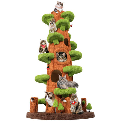 🔥Tall Multifunctional Cat Tree with Private Condos for Indoor
