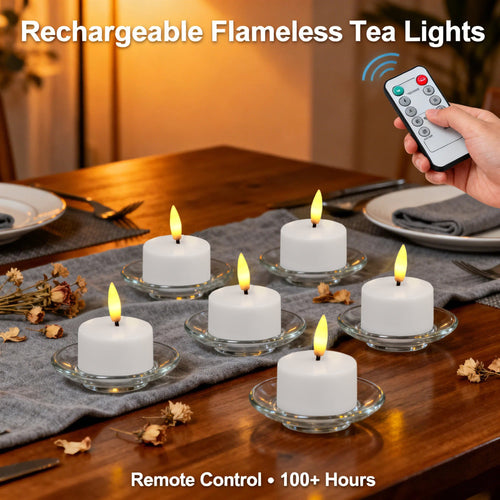 🔥 The Last Tea Lights You'll Ever Need (6 Pack)— Rechargeable. Realistic & Remote-Controlled!