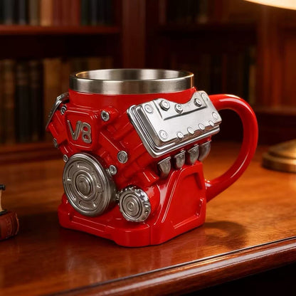🔥Handcrafted 3D Coffee Cup – Inspired by V8 & V6 Engines