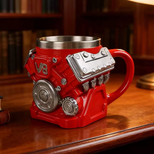 🔥Handcrafted 3D Coffee Cup – Inspired by V8 & V6 Engines