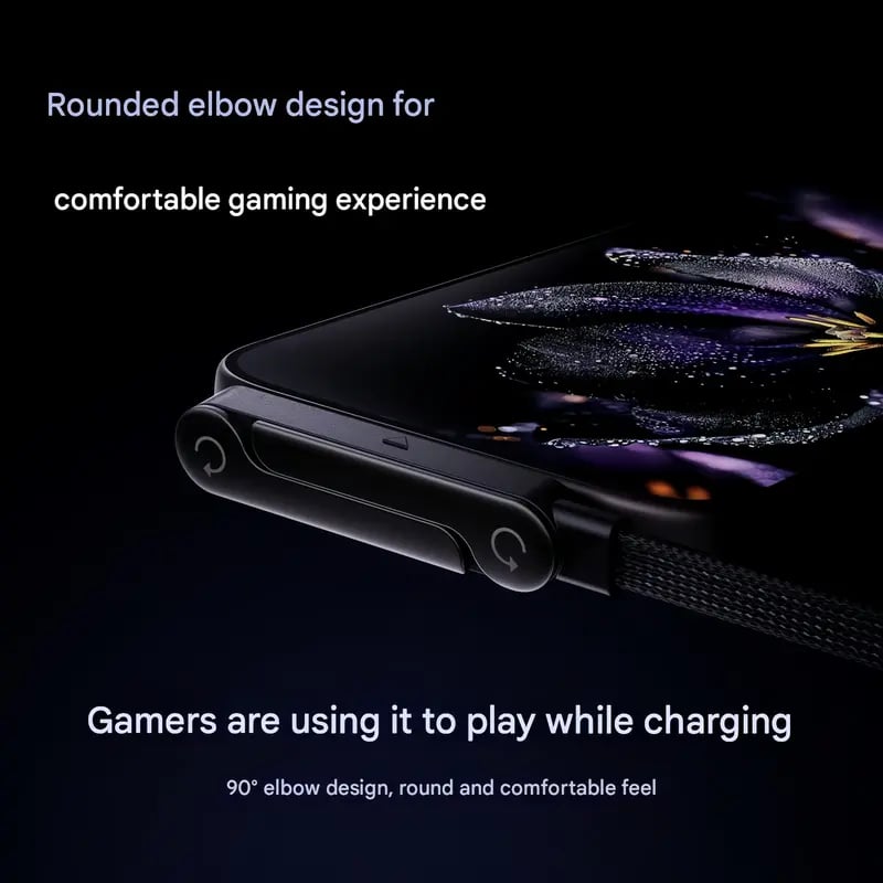 🔥📱240W Braided Fast Charge Cable With Built-in Phone Stand