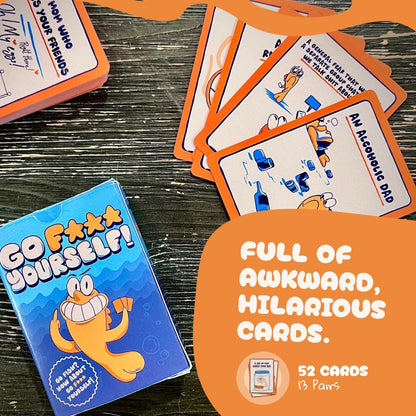 Go F*** Yourself Adult Card Game - Hilarious Party Game for 3-10 Players - Quick Easy Setup - Perfect Stocking Stuffer - Made Out of Spite