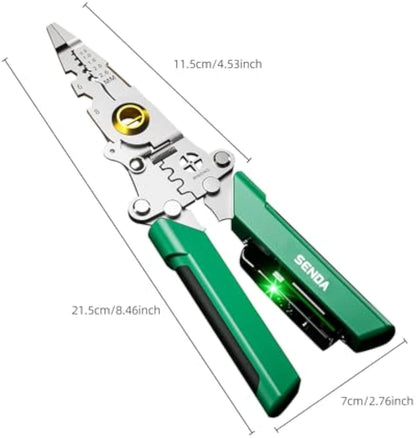 12-in-1 Multi-Function Wire Stripper with Measurement & Cutting Pliers