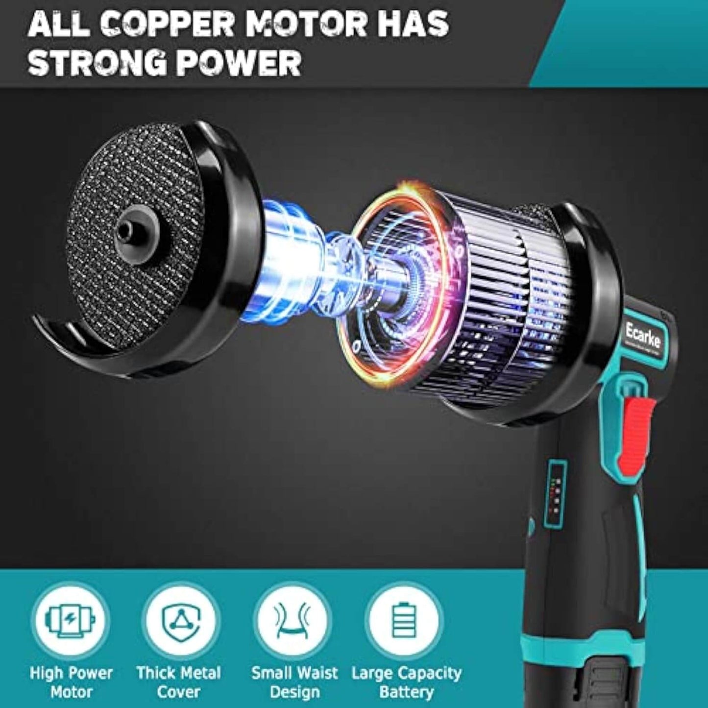 12V Cordless Brushless Mini Angle Grinder Kit (500W)