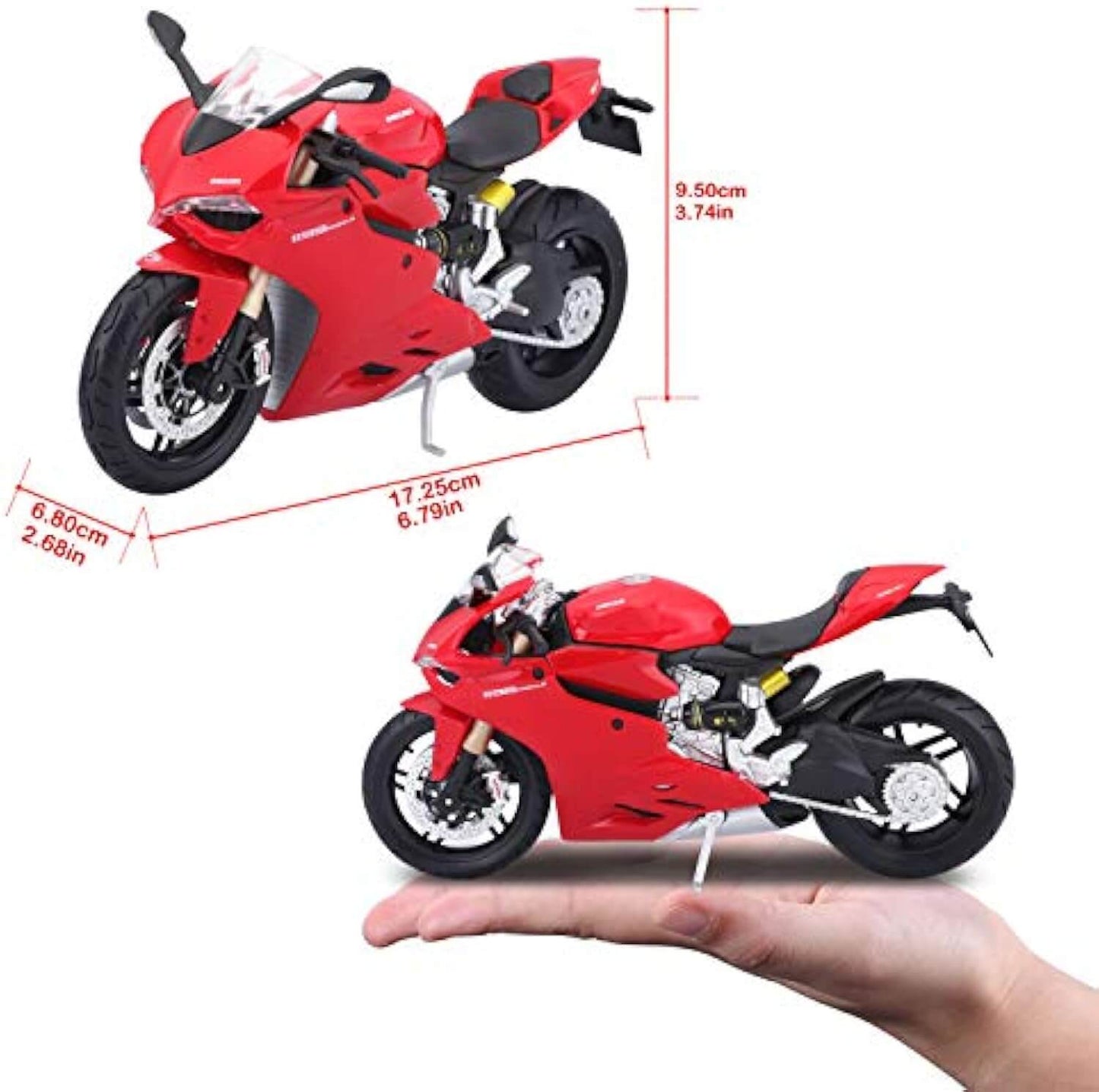 1:10 Scale Alloy Super Racing Motorcycle Model with Sound & Lights