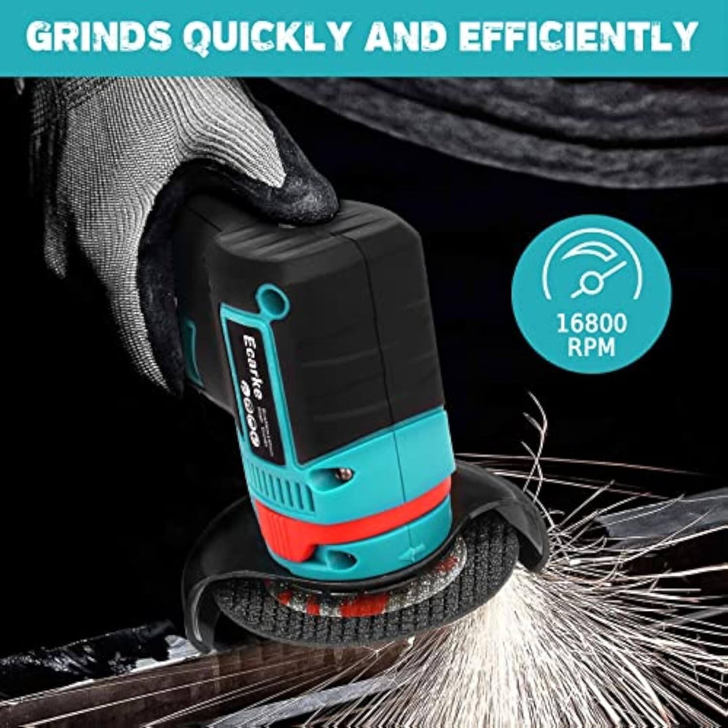 12V Cordless Brushless Mini Angle Grinder Kit (500W)