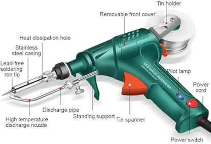 60W Electric Soldering Gun Kit with Auto Feed & Accessories